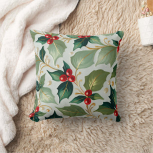 Christmas Holly Cushion