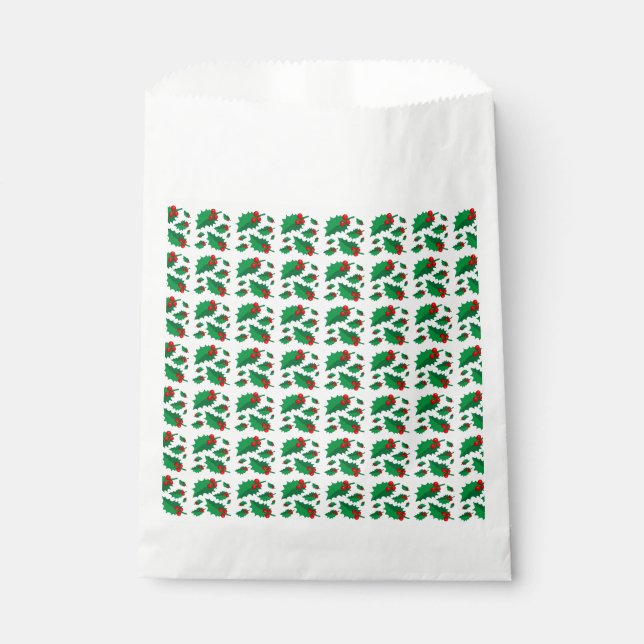 Christmas Holly Favour Bag (Front)
