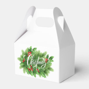 Christmas Holly Favour Box