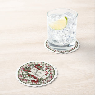 Christmas-Holly-HAPPY-HOLIDAYS-Paper Coaster
