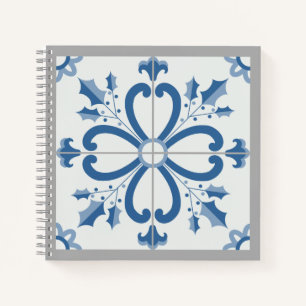 Christmas Holly Leaves and flowers Notebook