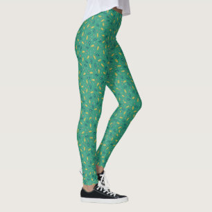 Christmas Holly Leaves & Berries w/ Snowflakes Leggings