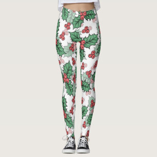 Christmas Holly Leggings