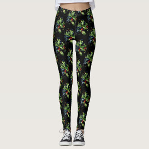 Christmas holly leggings