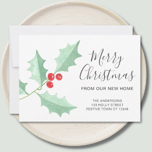 Christmas Holly Moving Announcement