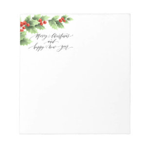 Christmas Holly Notepad