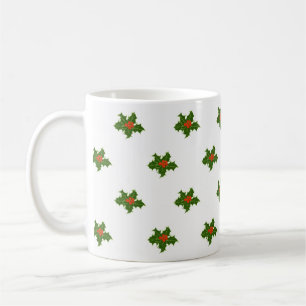 Christmas Holly Pattern  Coffee Mug