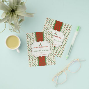 Christmas Holly Pattern Green Holly Red Berries Flyer