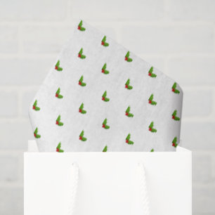 Christmas Holly Pattern Holiday Gift Wrap Festive Tissue Paper