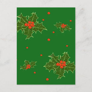 Christmas Holly  Postcard