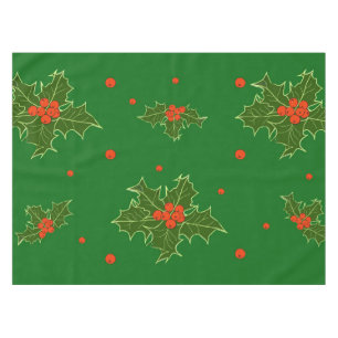 Christmas Holly Red Berries   Tablecloth