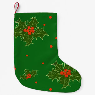 Christmas Holly Small Christmas Stocking