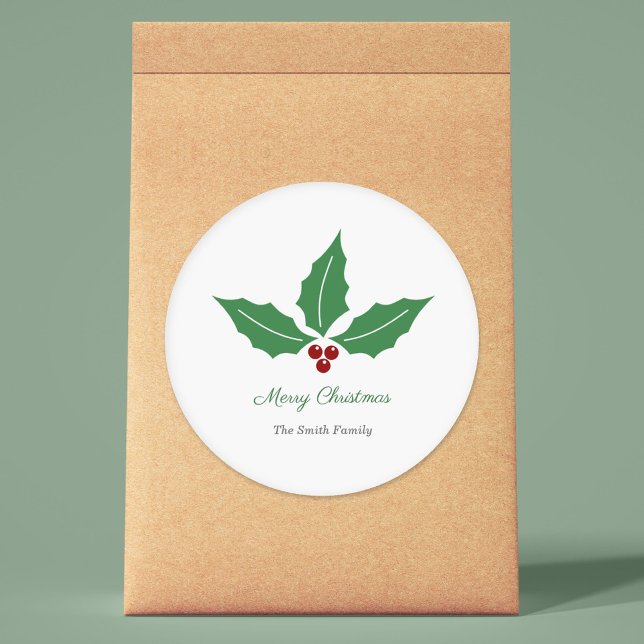 Christmas Holly Sticker (Christmas Holly Sticker)
