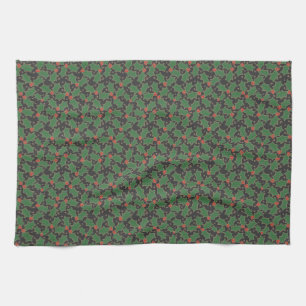 Christmas Holly Tea Towel