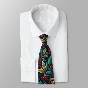 Christmas Holly  Tie