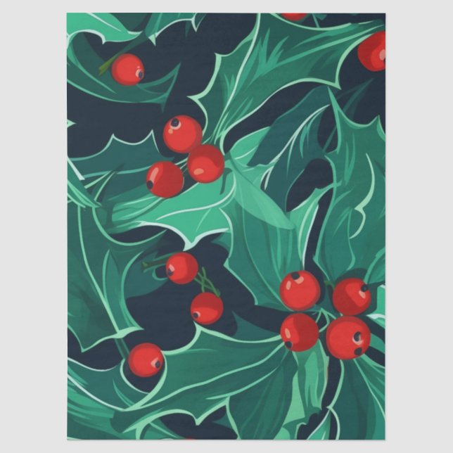 Christmas Holly Tissue Paper (Front)