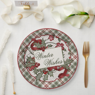 Christmas-Holly-WINTER-WISHES-Paper Plate