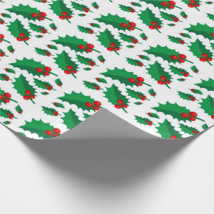 Christmas Holly Wrapping Paper