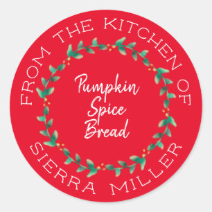 Christmas Holly Wreath Kitchen Treats Red Label