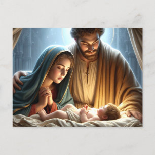 Christmas Holy Family Postcard