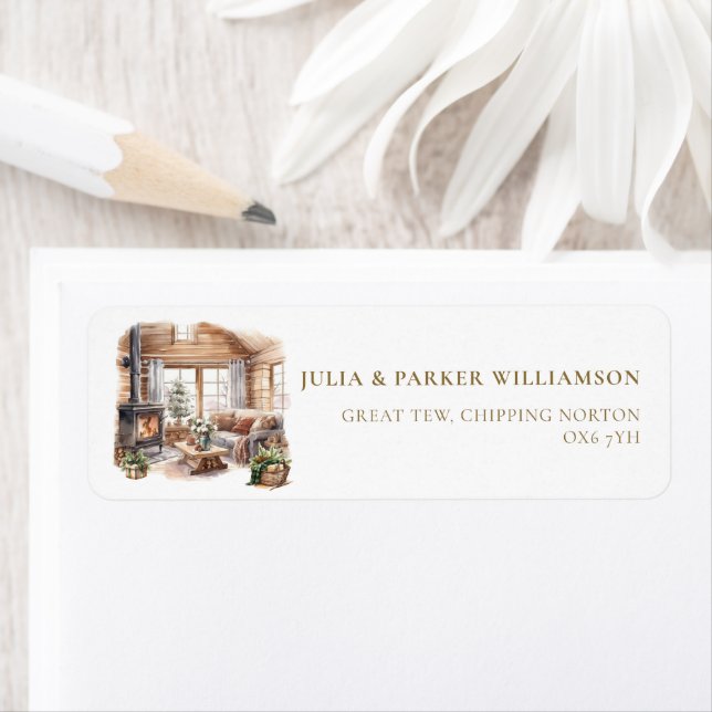 Christmas Home holiday Address  Return Address Label (Insitu)