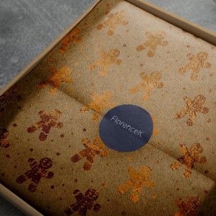 Christmas Honey Gold Gingerbread Man Kraft Wrapping Paper