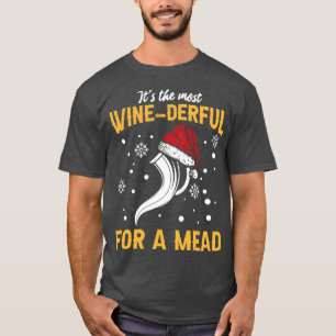Christmas Honey Wine Mead Home Brewer Viking Renai T-Shirt