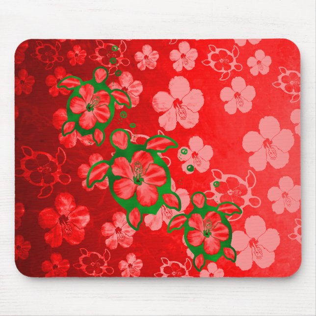 Christmas Honu Turtles Mouse Pad (Front)