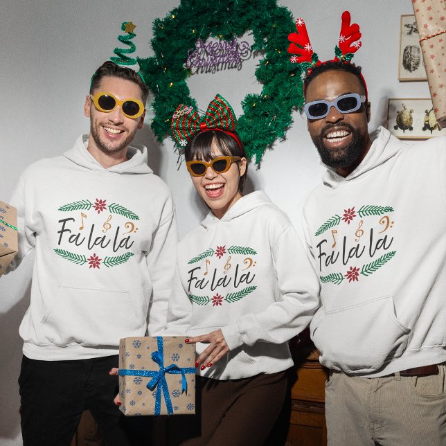 Christmas Hoodie- Fa la la la Hoodie (Christmas Hoodie- Fa la la la Hoodie)