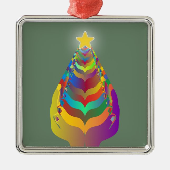 Christmas Hope and Togetherness Metal Ornament (Front)