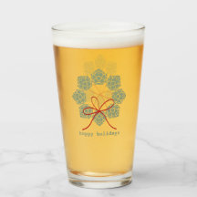 Christmas Hoppy Holidays Beer Glass 