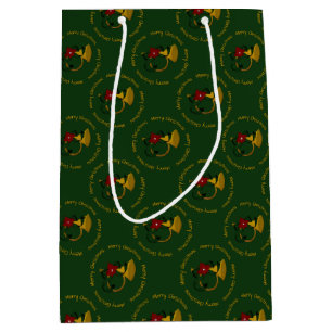 Christmas Horn-Green-Gift Bag M