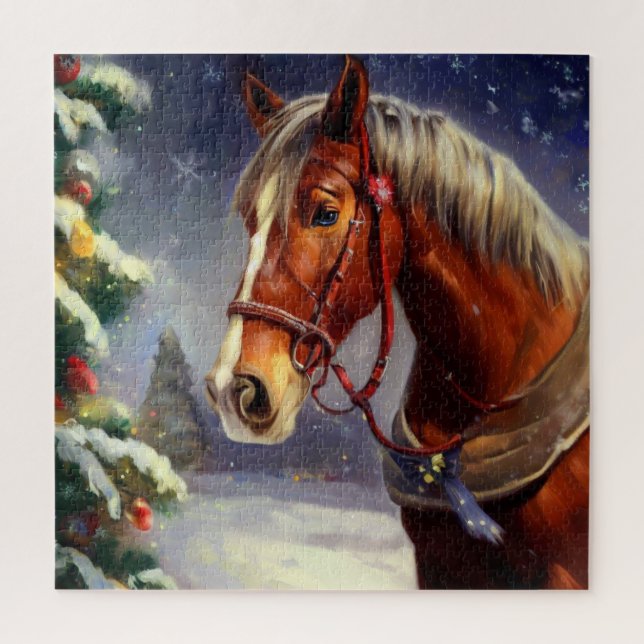 Christmas Horse (1) Jigsaw Puzzle (Vertical)