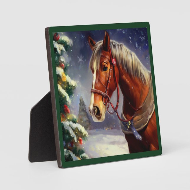 Christmas Horse 1 Plaque (Front)