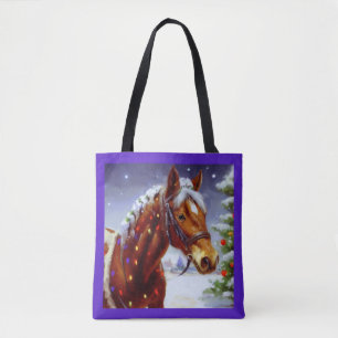 Christmas Horse 3 Tote Bag
