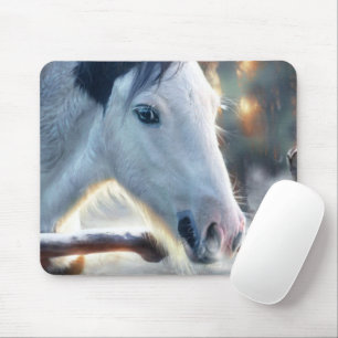 Christmas Horse and Beautful Owl Mouse Pad