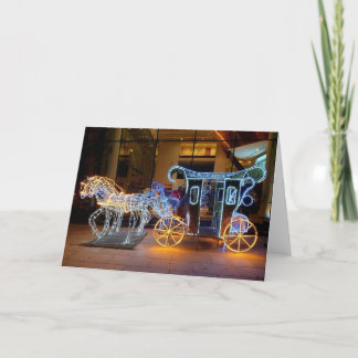 Christmas Horse and Carriage Greetings Card