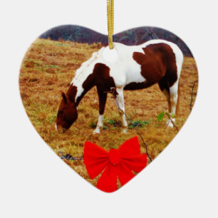Christmas Horse Ceramic Tree Decoration