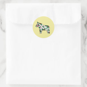 Christmas Horse Classic Round Sticker
