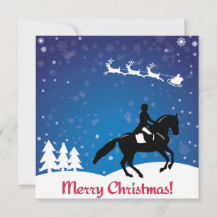 Christmas Horse Dressage Winter Card