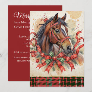 Christmas Horse Invitation