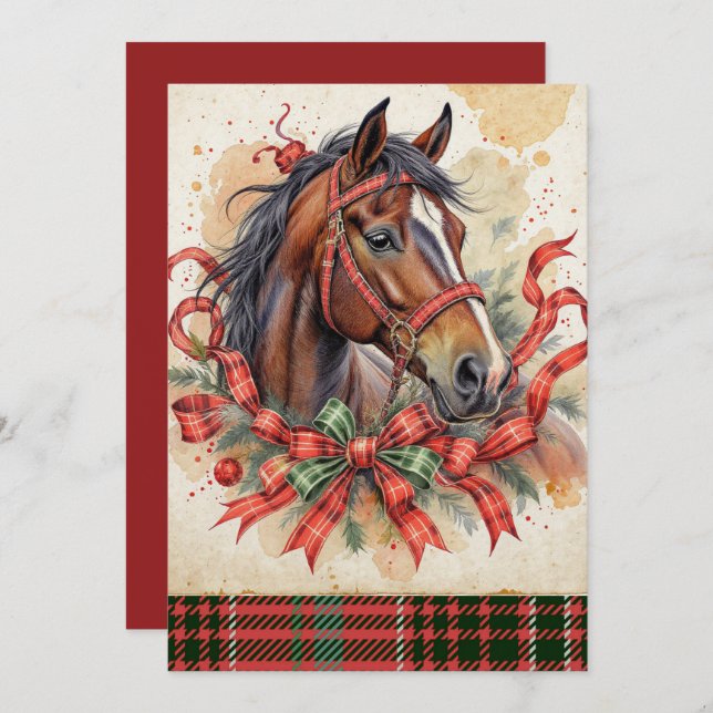 Christmas Horse  Invitation (Front/Back)
