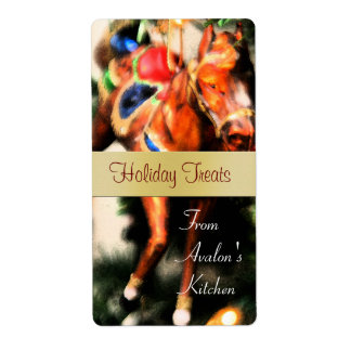 Christmas Horse Kitchen Treat Baking Label