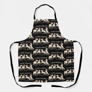 Christmas Horse Lover Merry Horsemas Farmer Farm Apron
