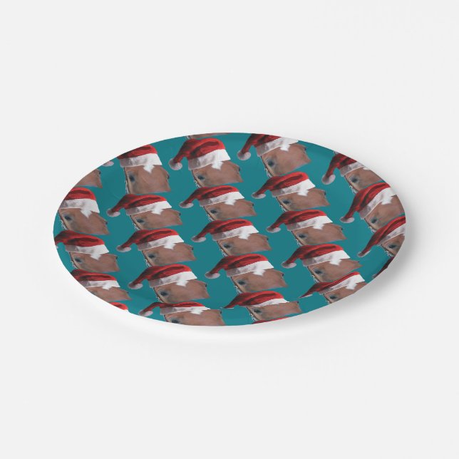 Christmas Horse Paper Plate (Angled)