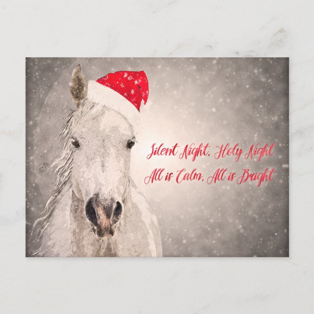 Christmas Horse PostCard Holiday Greetings (Front)