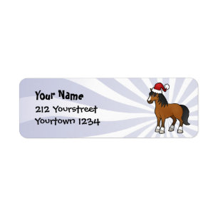 Christmas Horse Return Address Label