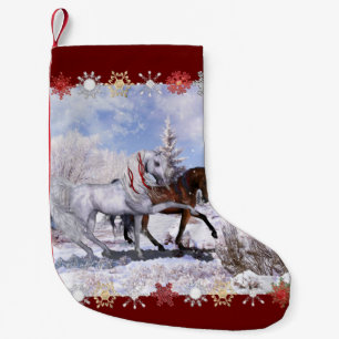 Christmas Horses & Cardinals Stocking