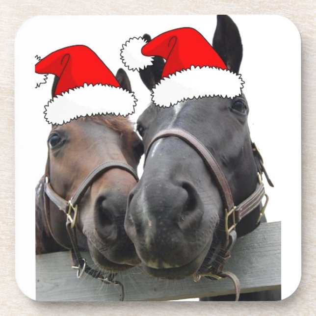 Christmas Horses Coaster (Front)