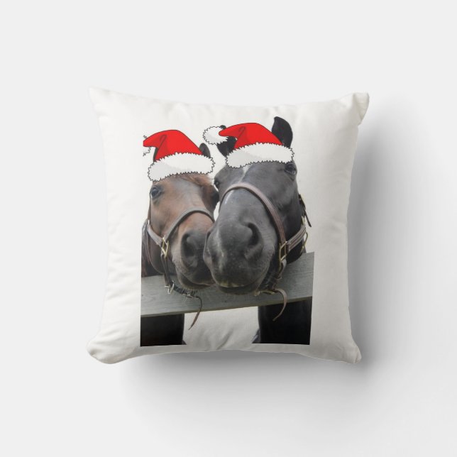 Christmas Horses Cushion (Front)